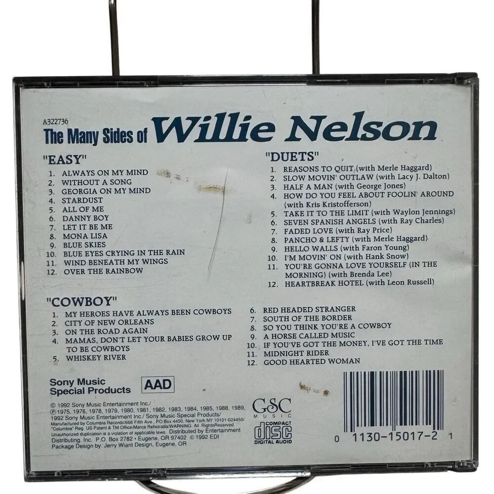 Willie Nelson -The Many Sides Of- CD 1992 Sony Music (3 Disc 36 Tracks)